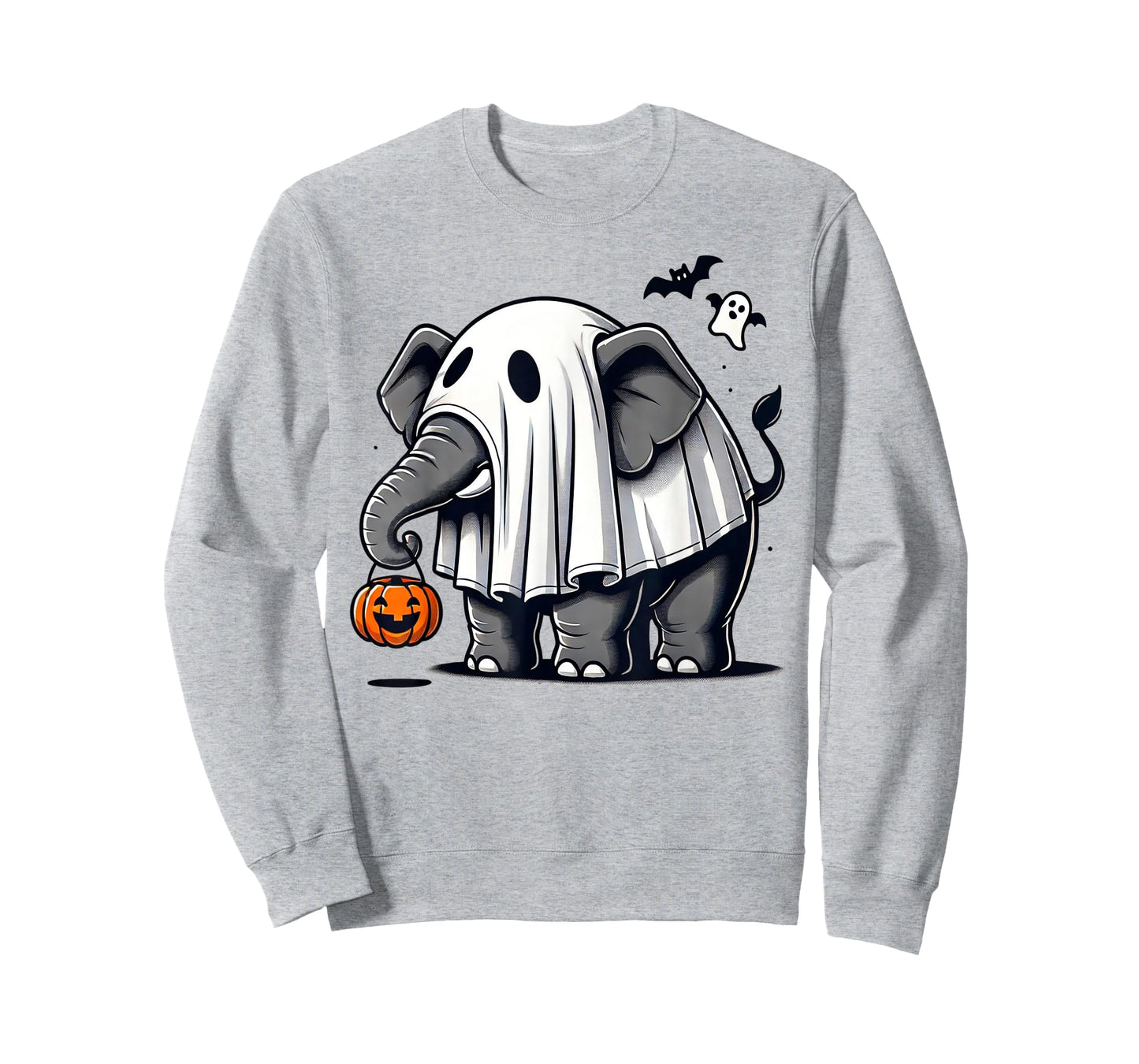 Funny Elephant Halloween Costume Ghost Trick Or Treat T-Shirt