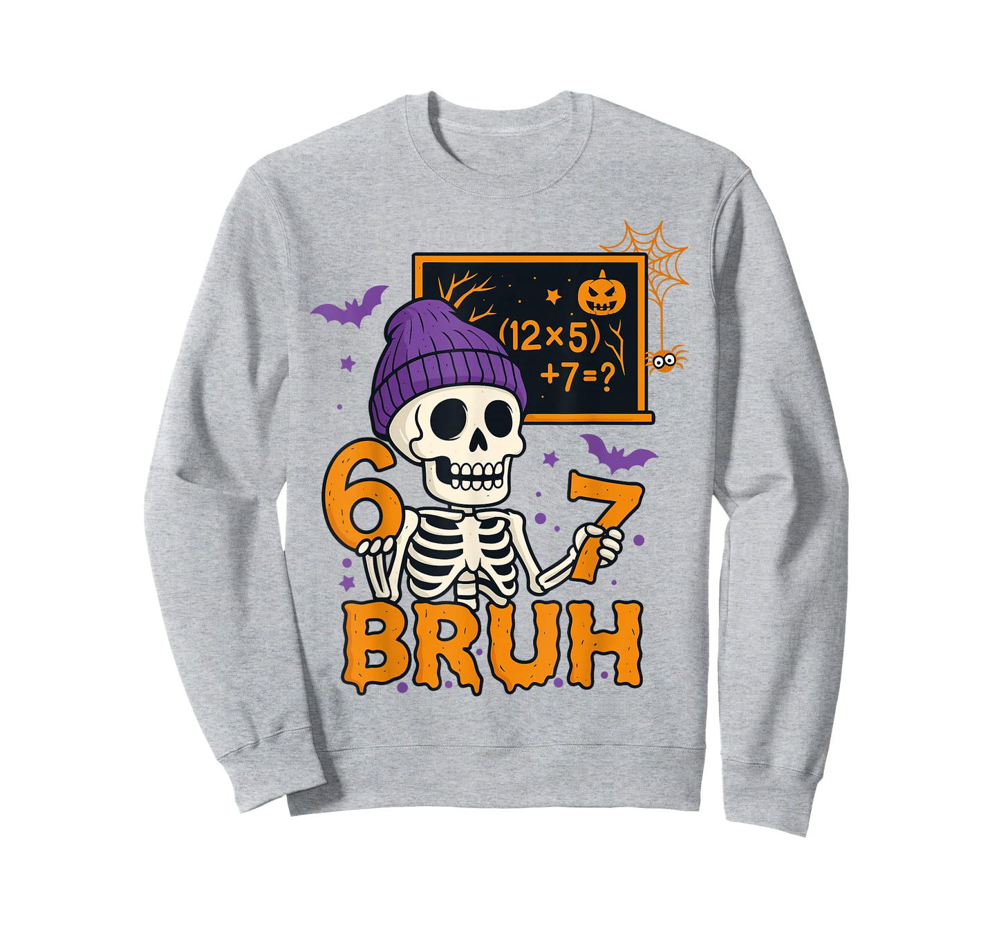 67 Teacher Halloween Skeleton Six Seven Meme Brainrot Math T-Shirt