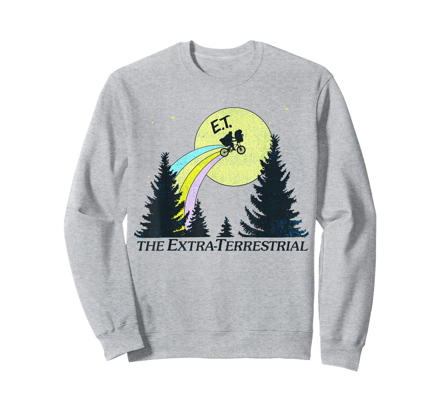 E.T. The Extra-Terrestrial Rainbow Bike Trail Sketch T-Shirt