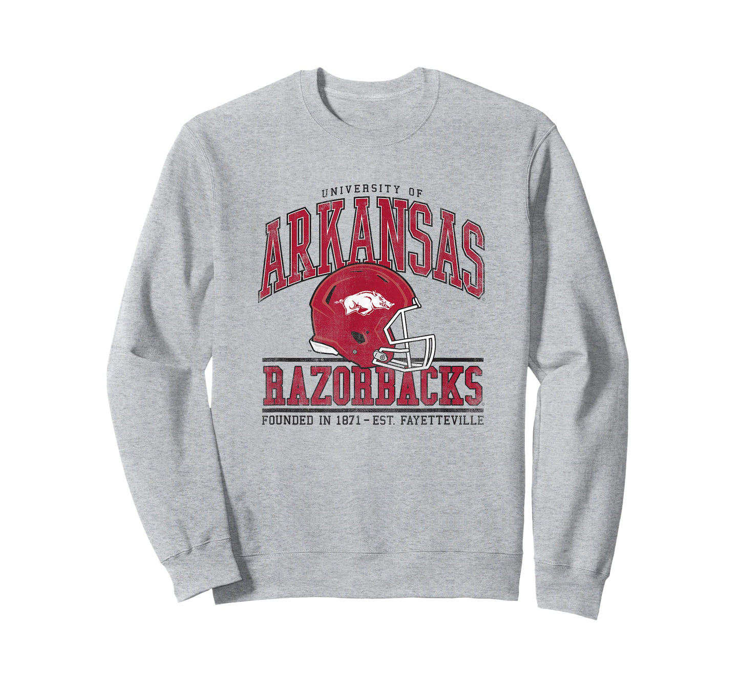 University of Arkansas Razorbacks Collegiate Football Helmet T-Shirt