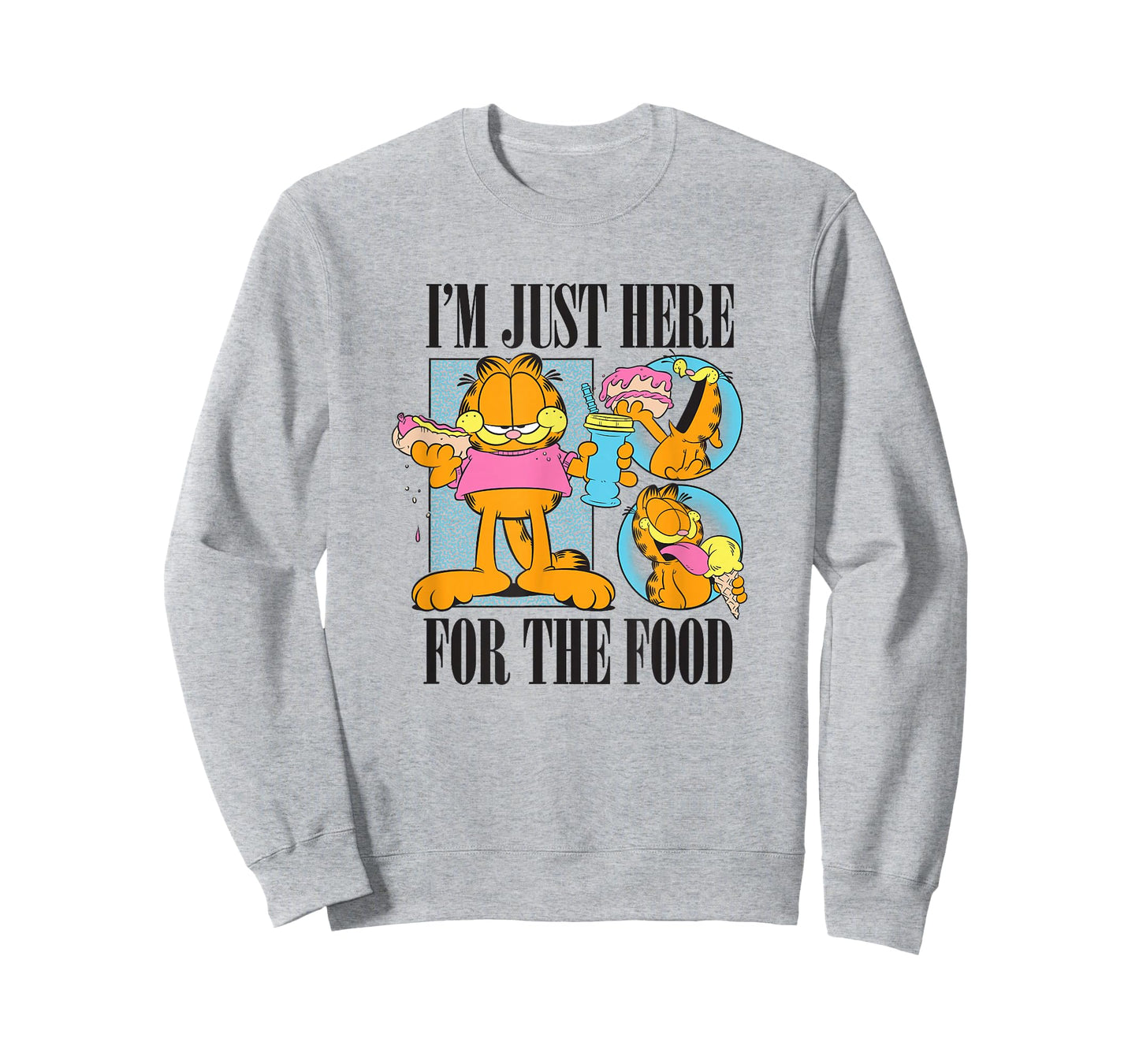 Garfield I'm Just Here For The Food Vintage Snack Panels T-Shirt