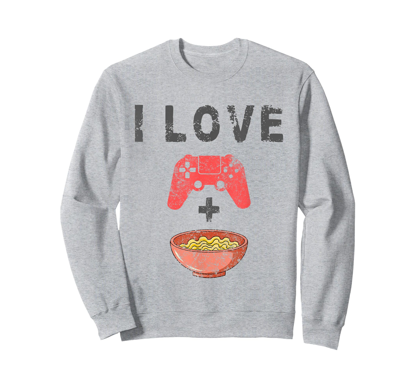 I Love Ramen and Gaming Funny Retro Noodles Gamer T-Shirt Small
