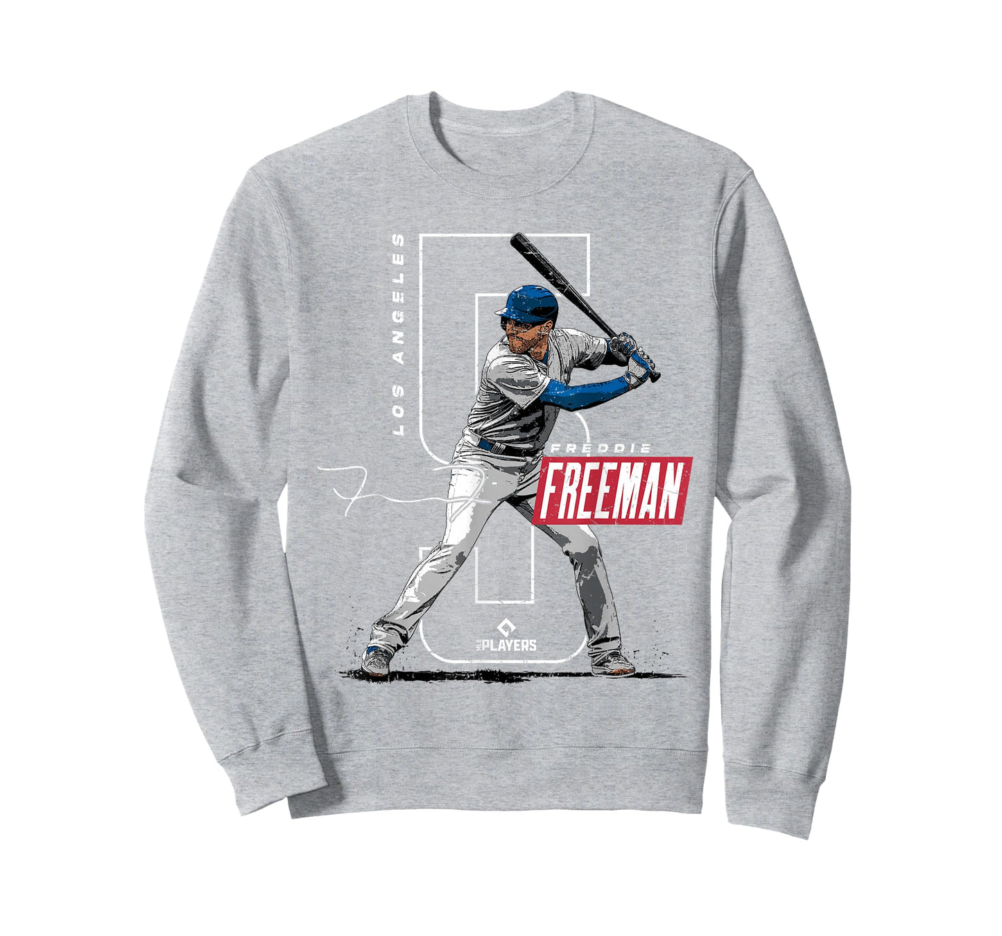 License Champs Freddie Freeman | Los Angeles Baseball Players | MLBFRE3002 T-Shirt, Small, Blue