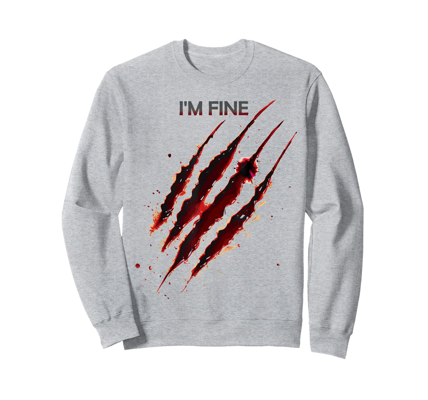 I'm Fine Bloody Shirt Zombie Blood Splatter Halloween T-Shirt