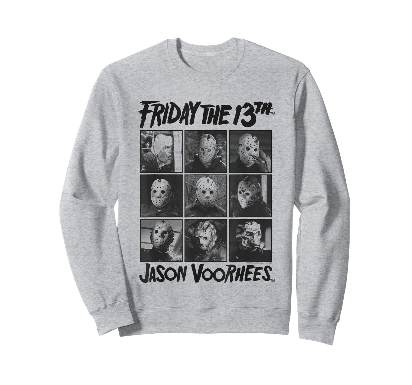 Friday The 13th Jason Black and White Grid Horror Movie T-Shirt