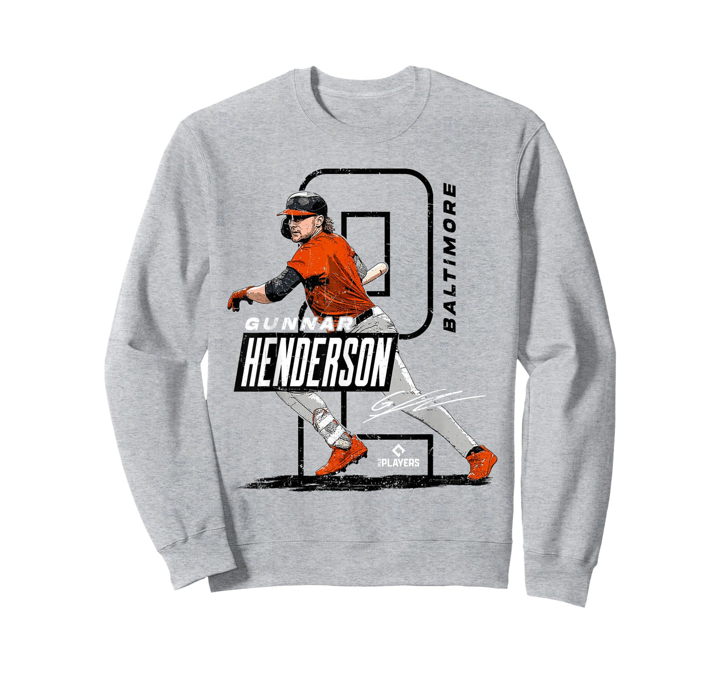 License Champs | Gunnar Henderson Baltimore MLBPA T-Shirt - Orange, Small
