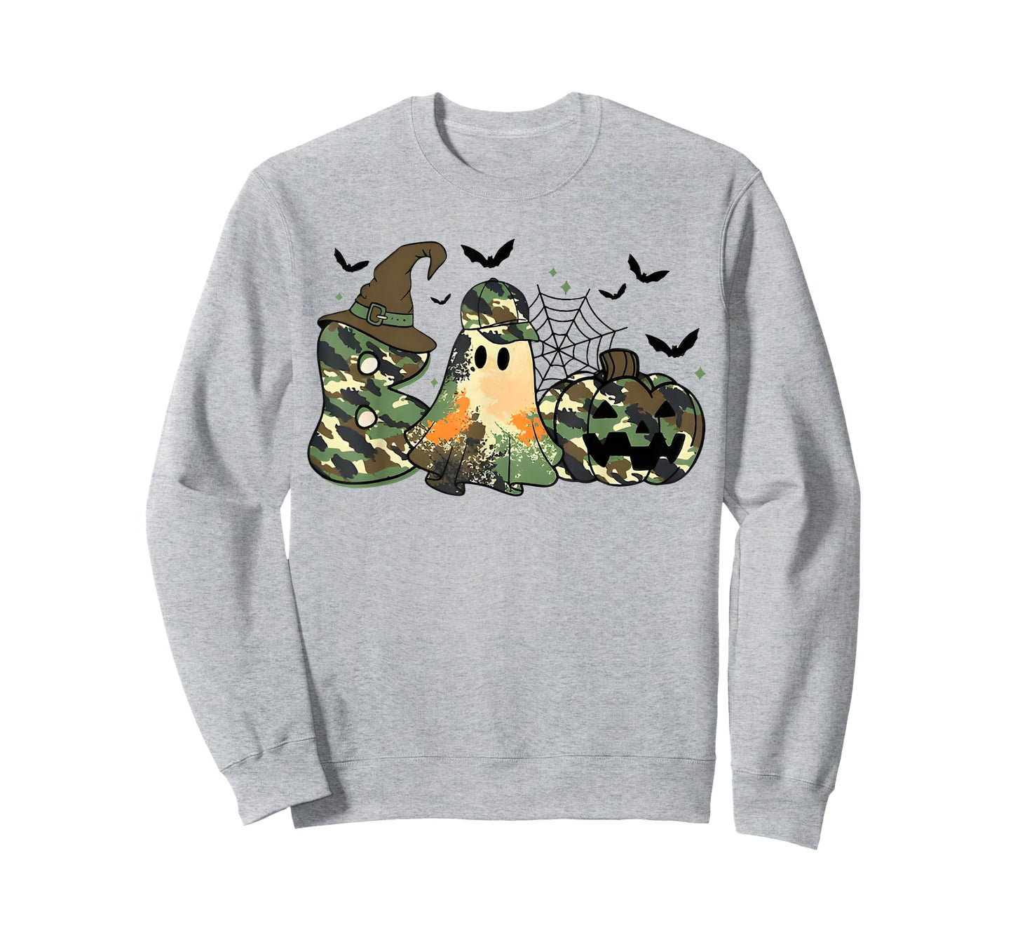Retro Camo Boo Ghost Coquette Camouflage Ghost Halloween T-Shirt