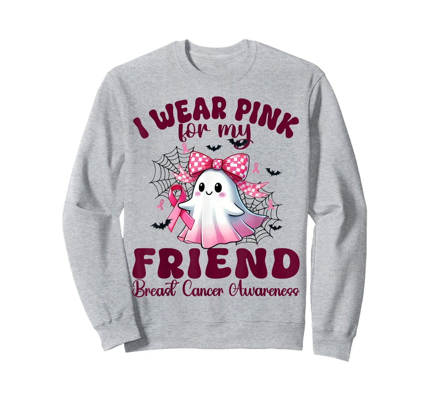 I Wear Pink for my Friend Breast Cancer Awareness halloween T-Shirt