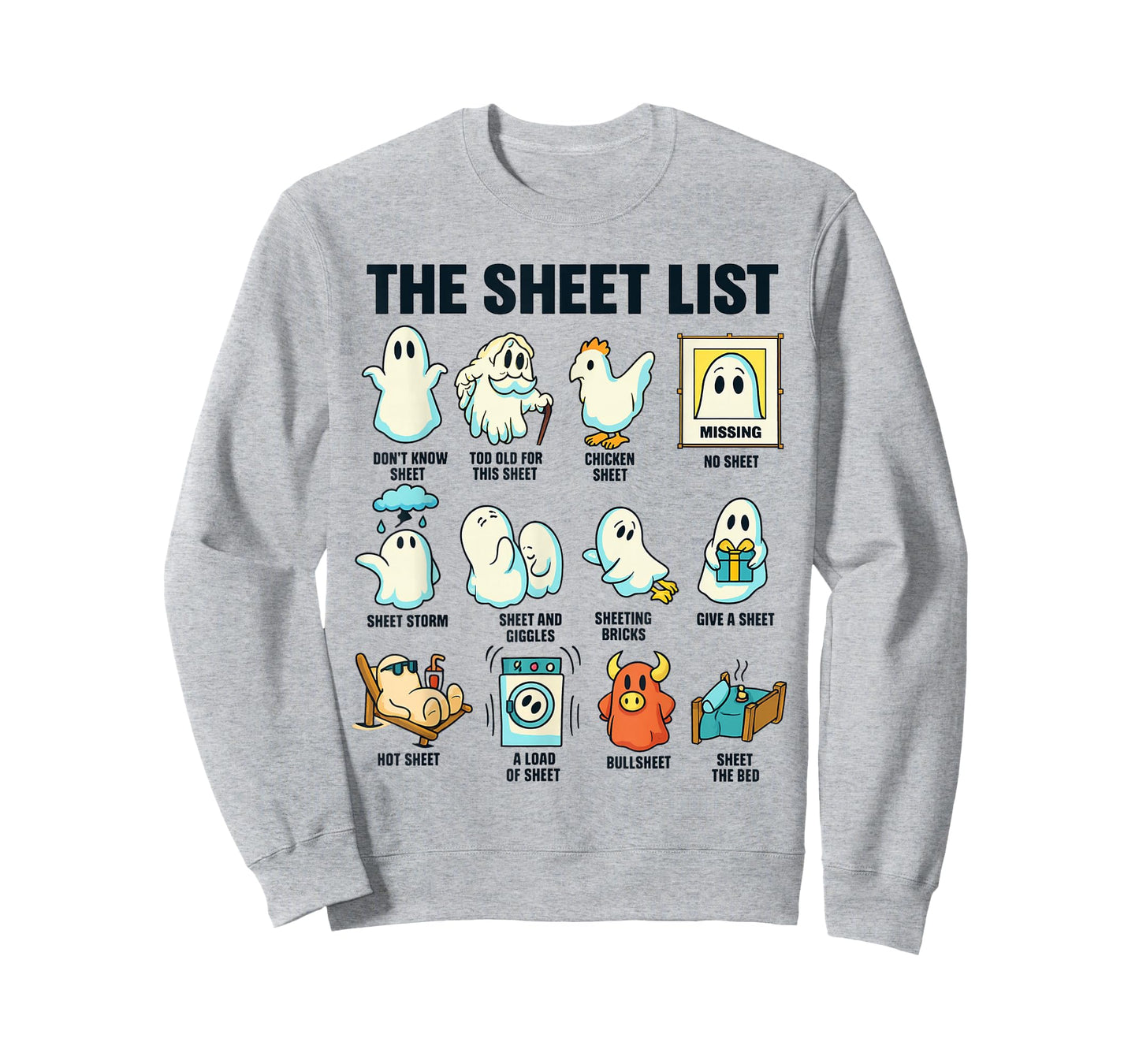 The Sheet List Funny Ghost Halloween Costume Tee T-Shirt