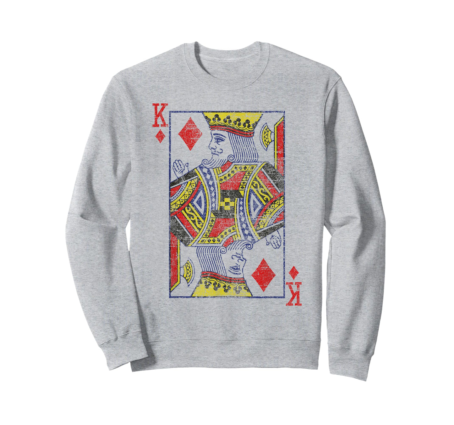 King Of Diamonds Playing Card Costume Poker Distressed T-Shirt