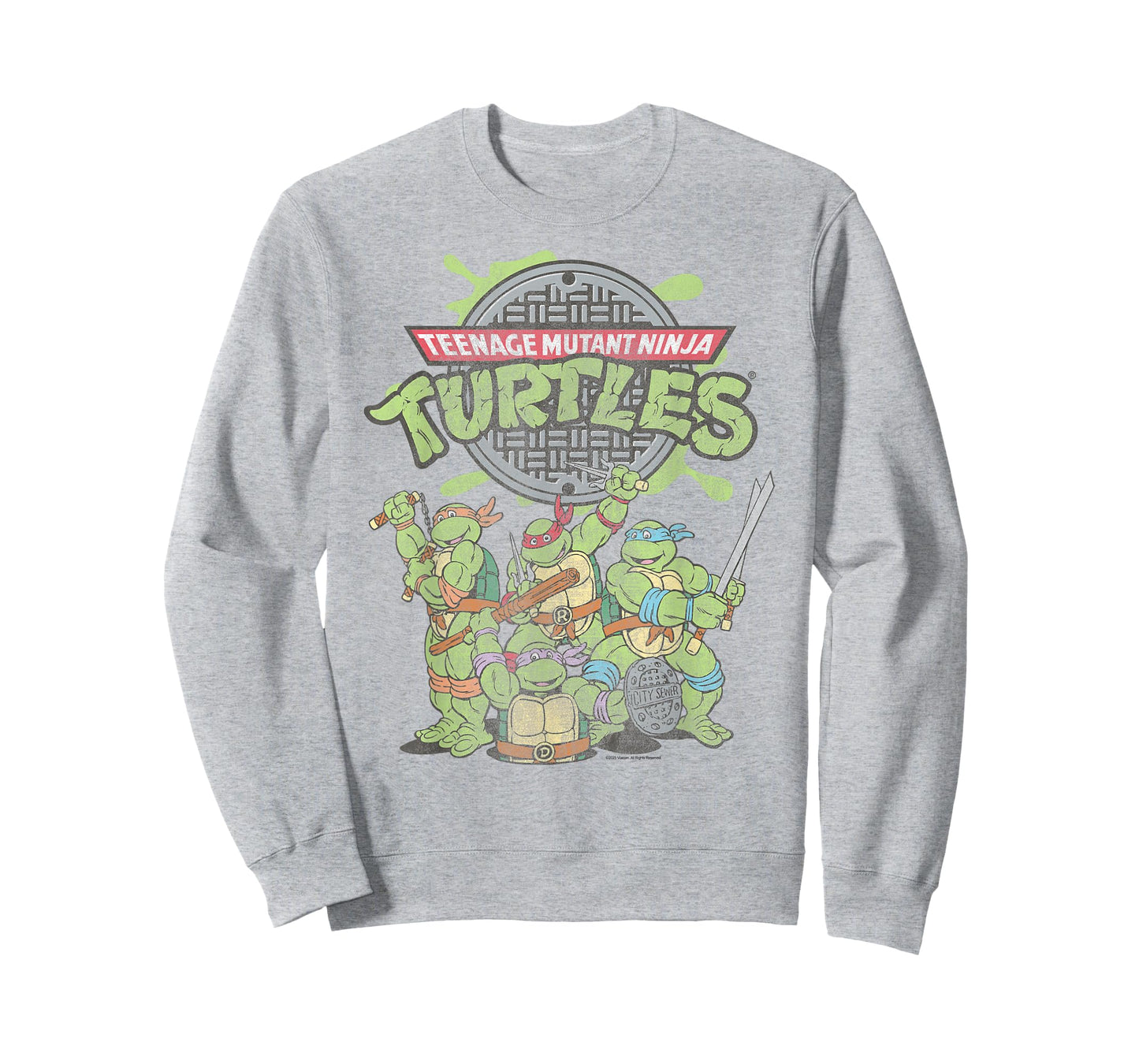 Teenage Mutant Ninja Turtles Sewer Logo and Turtles Retro T-Shirt