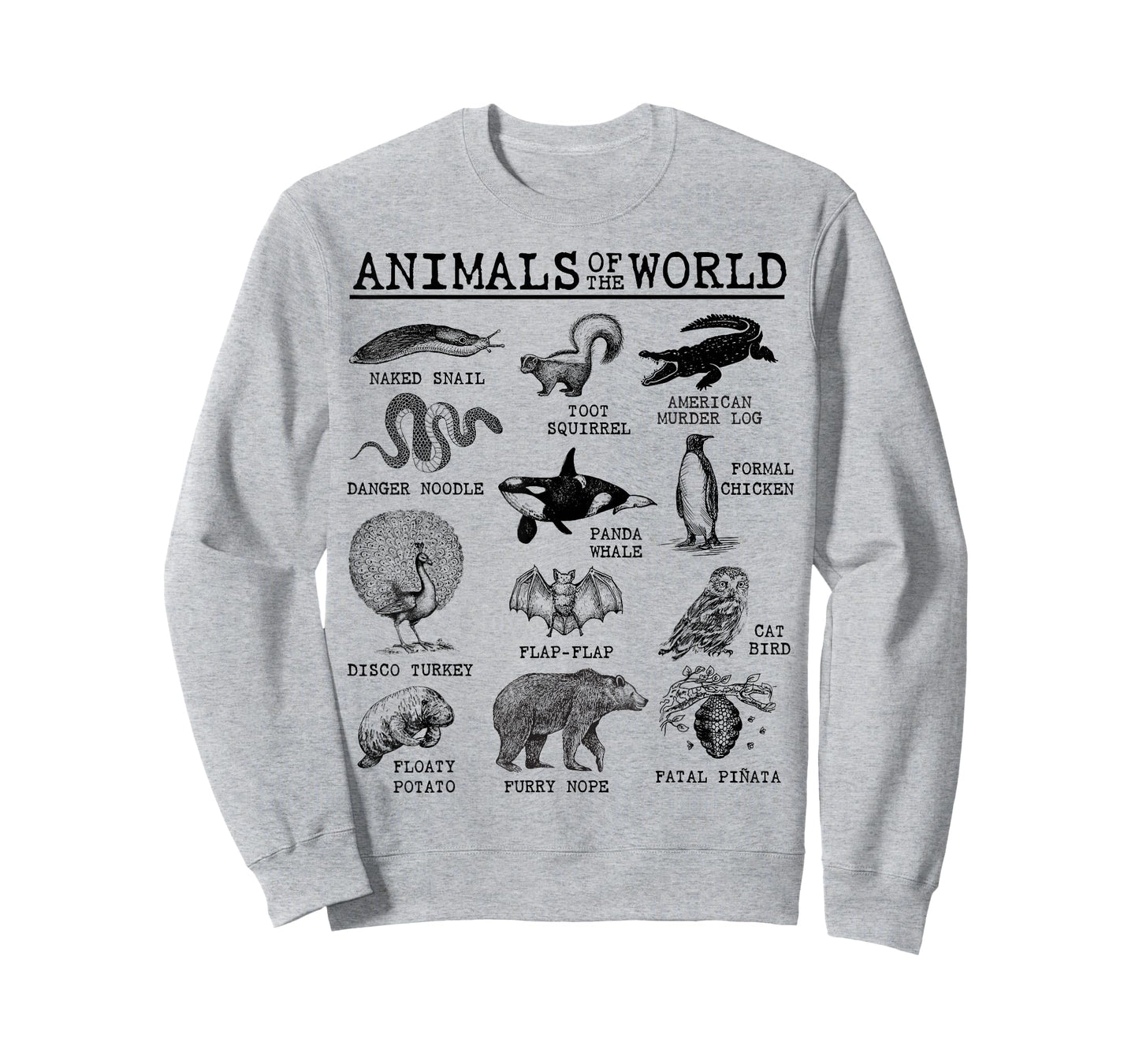 All Animals of The World - Vintage Funny Animal Meme Name T-Shirt