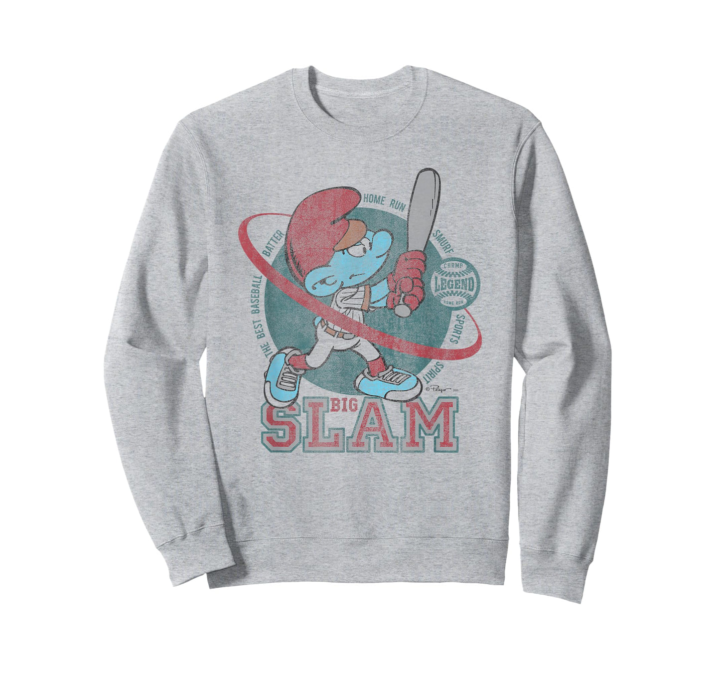The Smurfs Big Slam Baseball Retro 90's Cartoon T-Shirt