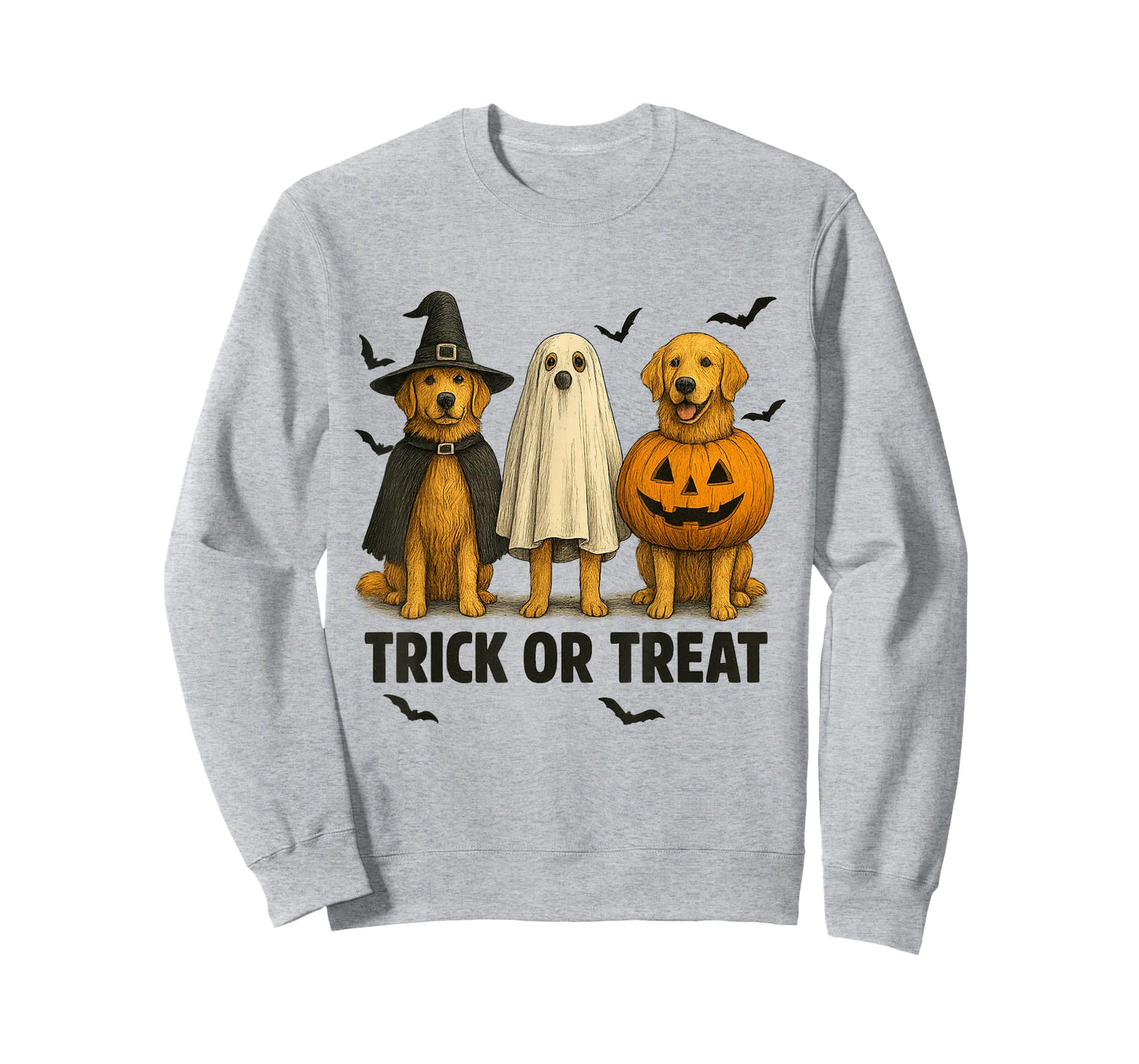 Cute Dog Halloween Costume Golden Retriever Trick or Treat T-Shirt