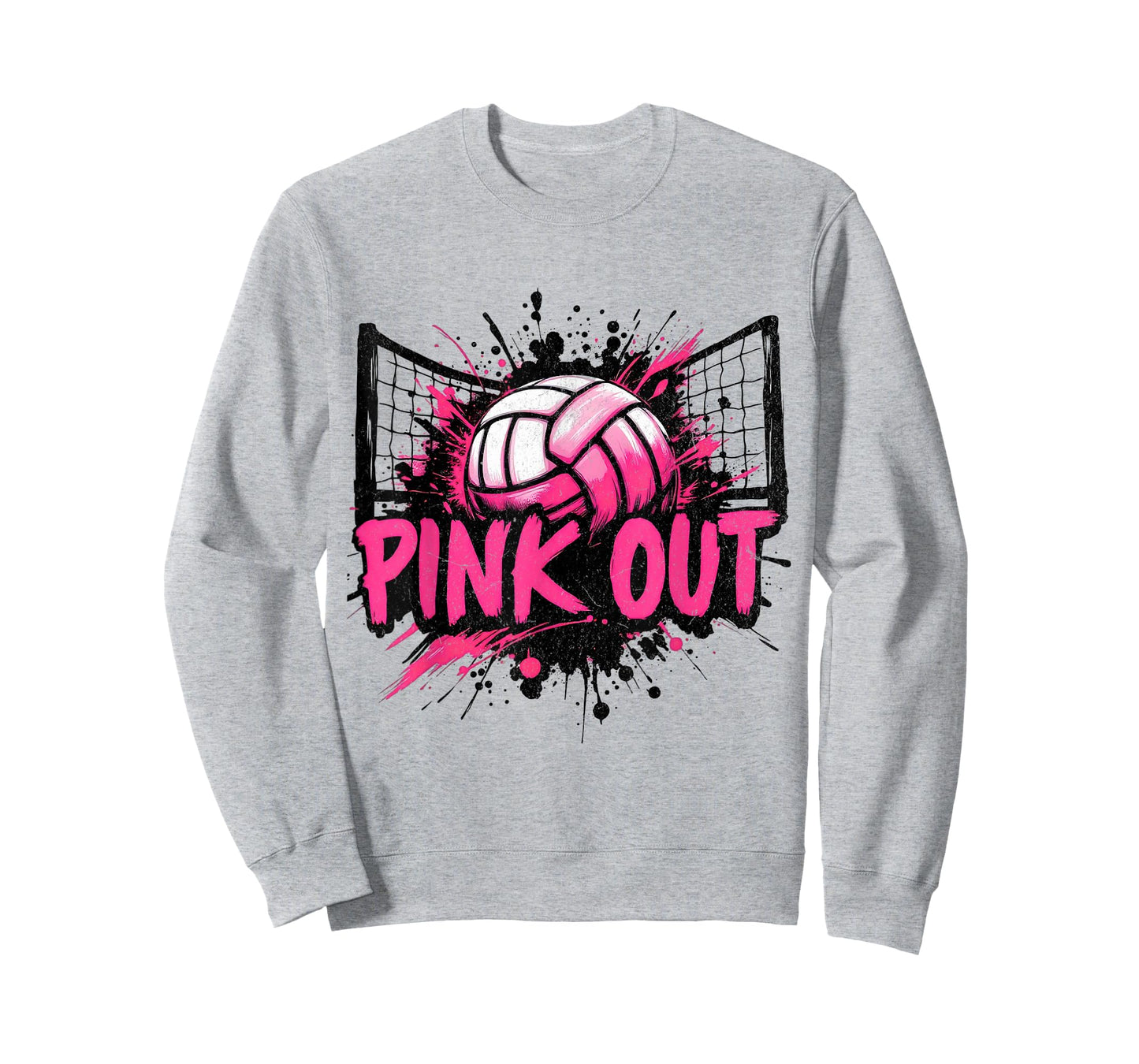 Pink Out Volleyball Mom Girls Player Breast Cancer Awareness T-Shirt