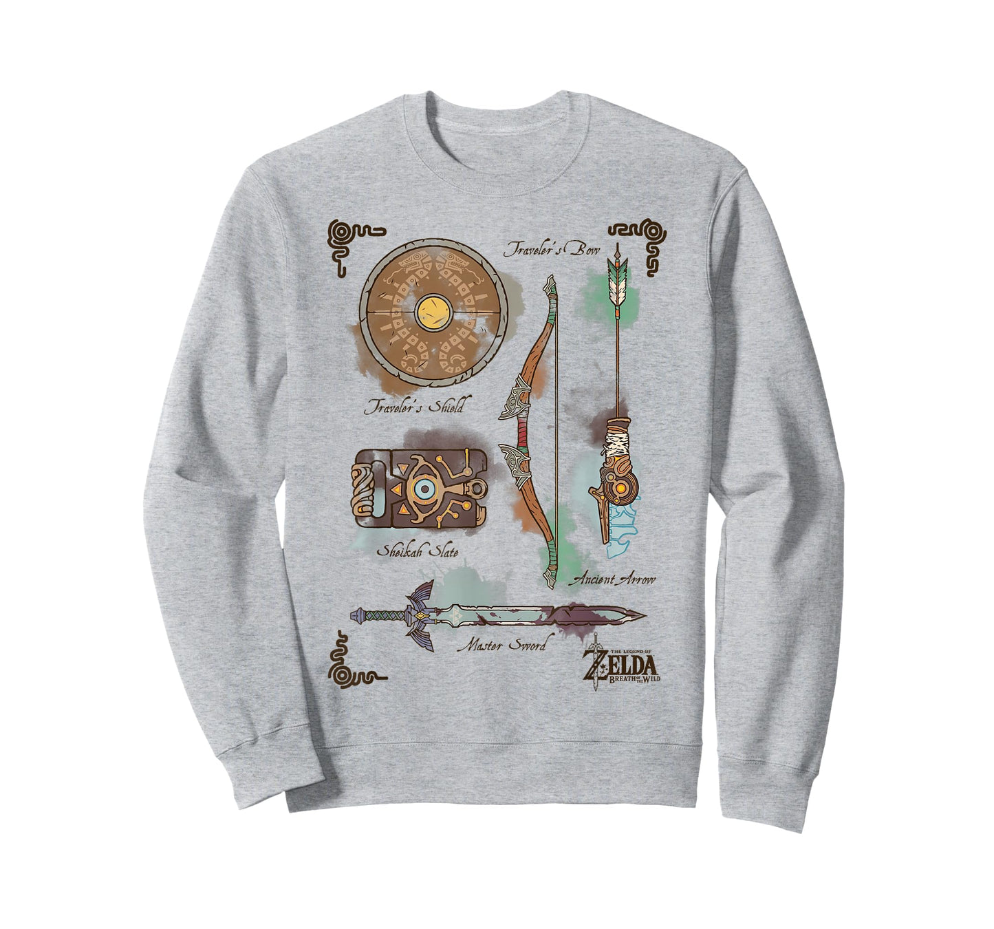 Zelda Breath Of The Wild Link Inventory Graphic T-Shirt T-Shirt