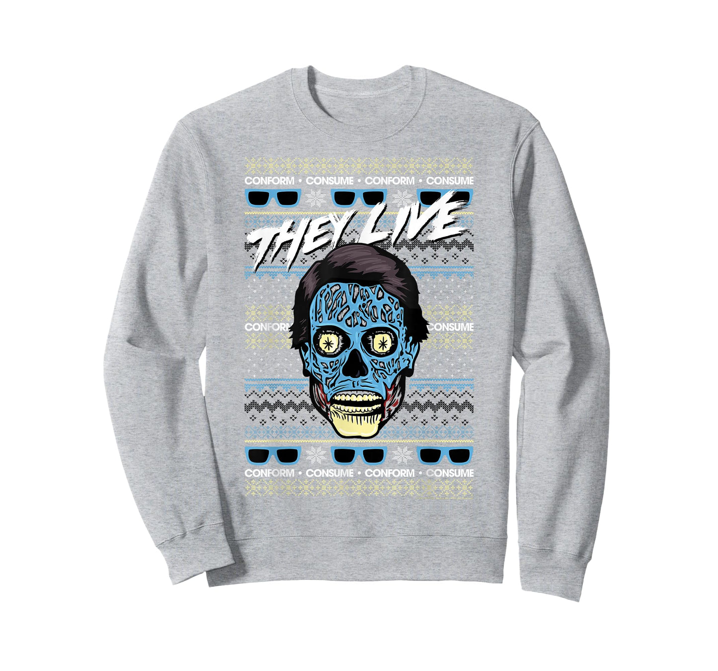 They Live Christmas Alien Ugly Sweater T-Shirt