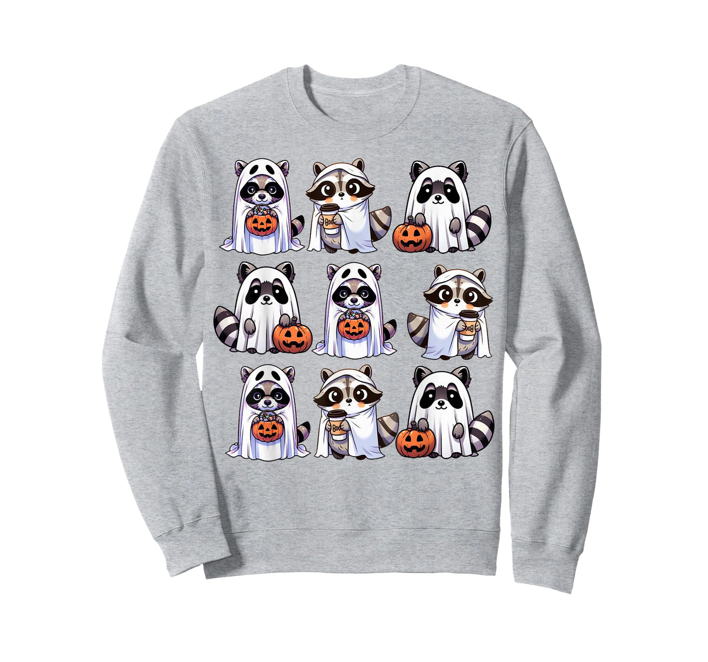 Cute Ghost Raccoon Funny Halloween Outfit Costumes Raccoon T-Shirt
