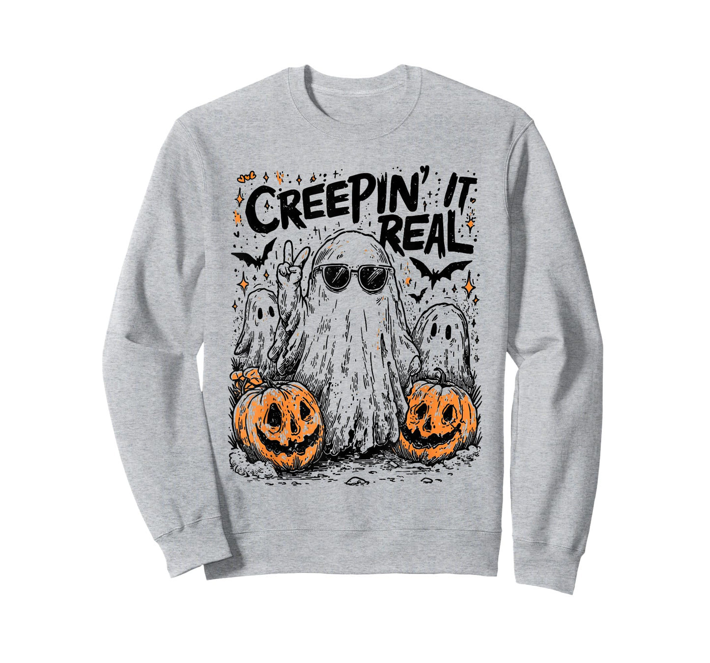 Creepin' It Real Shirt, Funny Ghost Halloween Retro Spooky T-Shirt