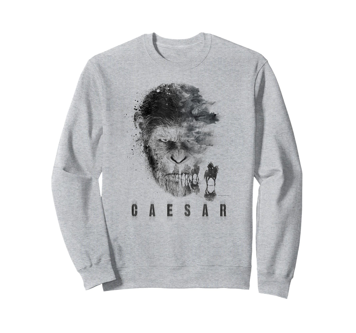 War for The Planet of The Apes Monochrome Caesar & Riders T-Shirt