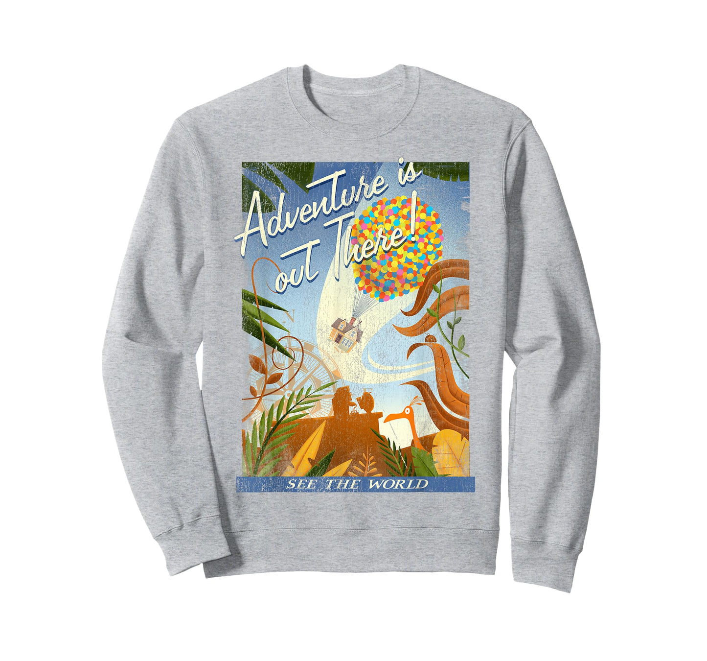 Disney Pixar Up Poster Distressed Vintage Graphic T-Shirt T-Shirt