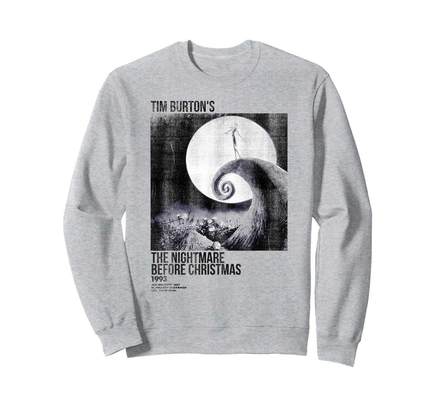 Disney Nightmare Before Christmas Movie Poster Ink Rolled T-Shirt