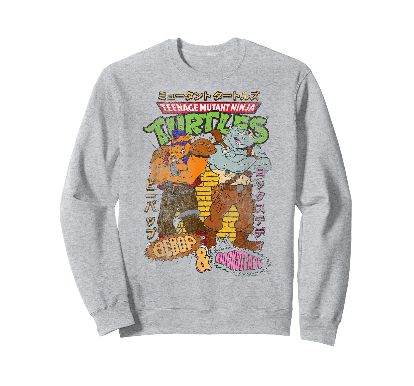 Teenage Mutant Ninja Turtles Bebop & Rocksteady Kanji Retro T-Shirt
