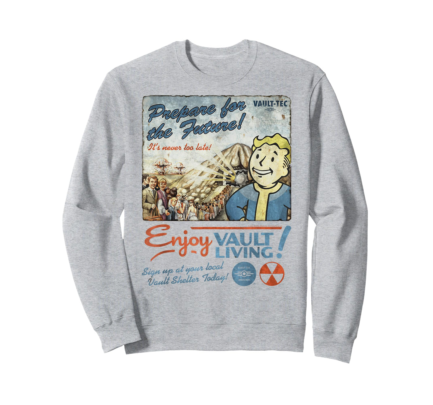 Fallout Video Game Enjoy Vault Living Vault-Tec Retro Ad T-Shirt