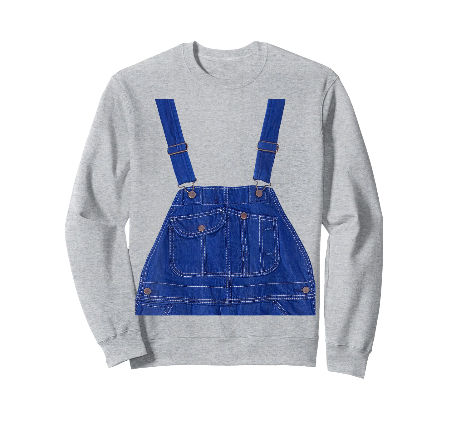 Party Costume - Blue Color Overall Printed On A Yellow Color T-Shirt