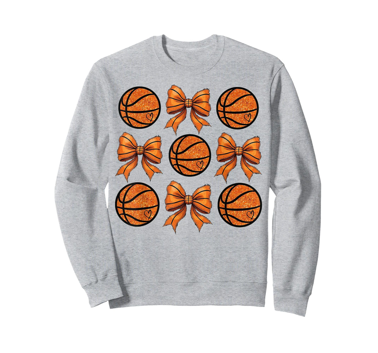 Basketball Bow Game Day Basketball Coquette Bow Women Girls T-Shirt