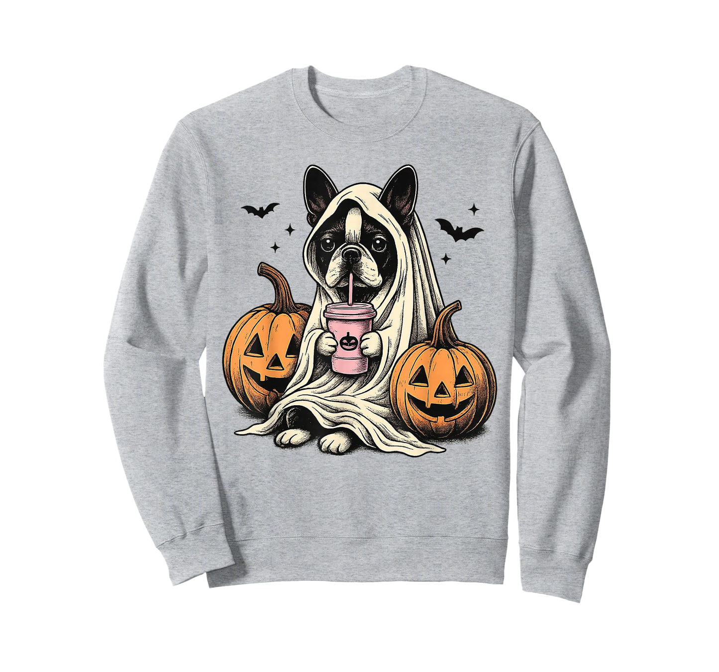 Halloween Boston Terrier Ghost T-Shirt