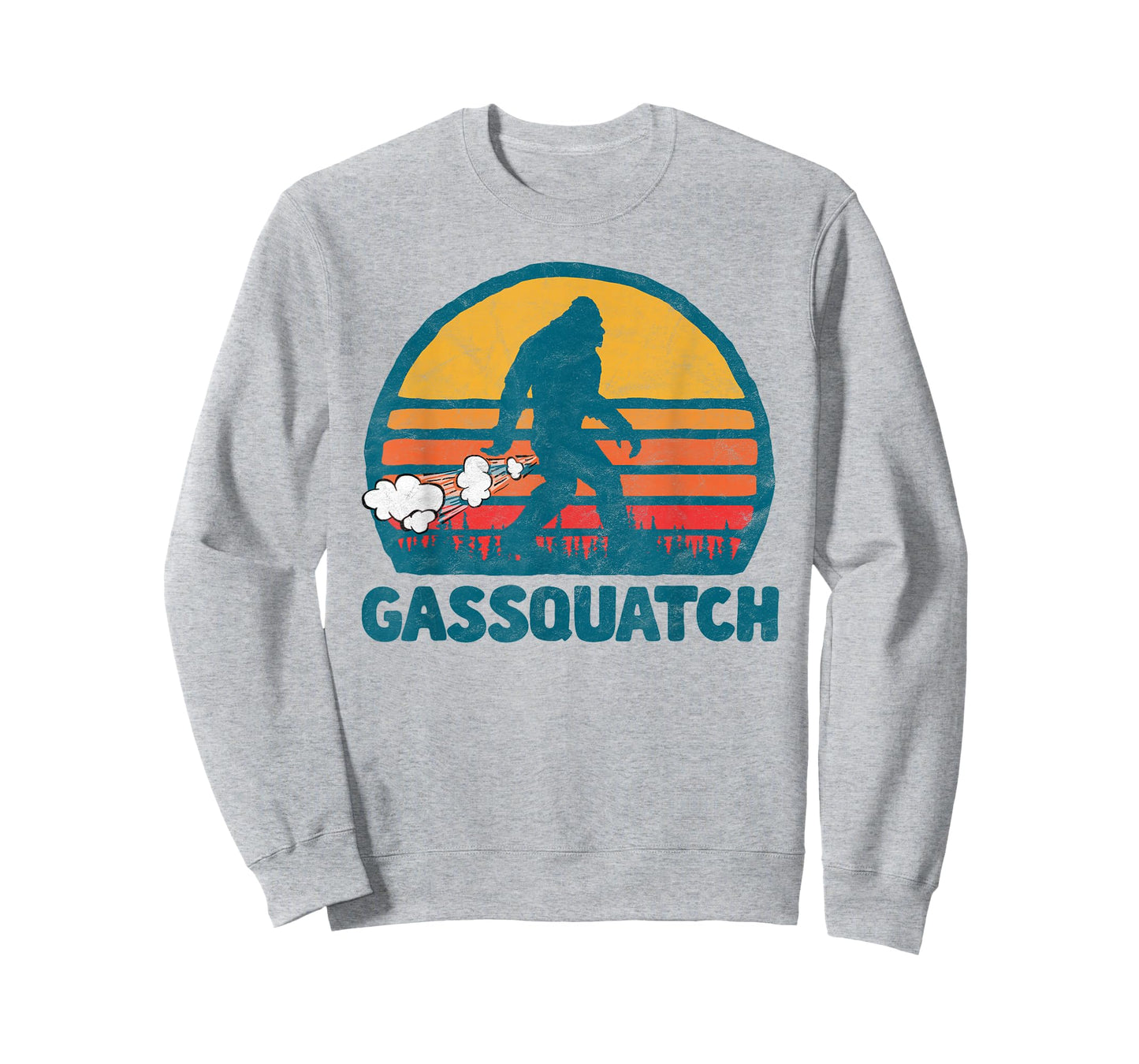 Gas squatch! Funny Farting Bigfoot Retro Fart T-Shirt