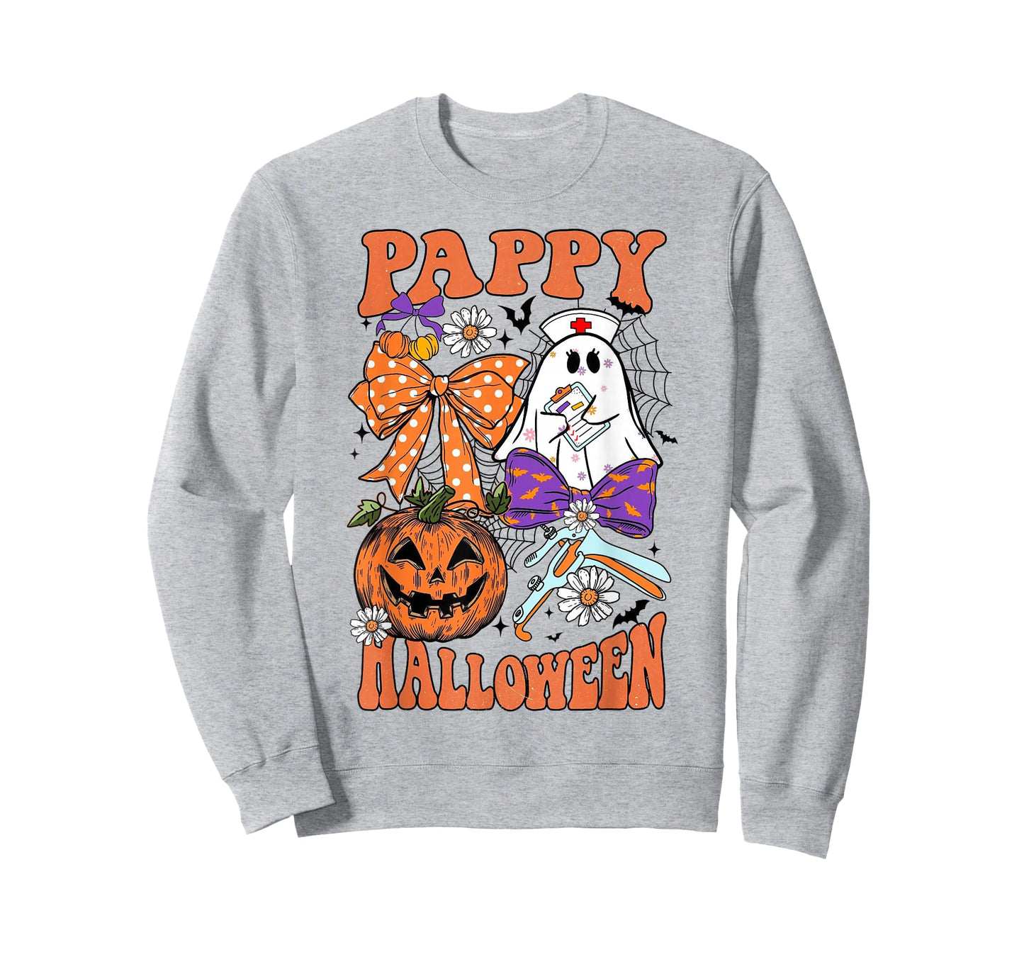 Pappy Halloween Ghost with Speculum Pumpkin Cute OBGYN Nurse T-Shirt