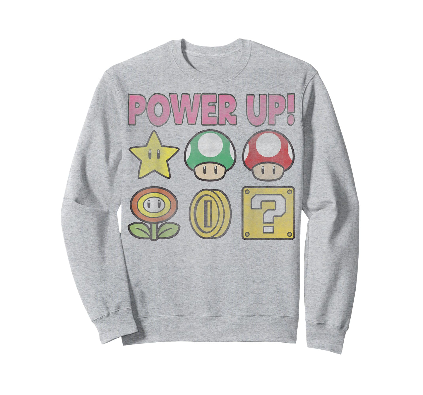 Nintendo Super Mario Power-Up Icons Vintage Graphic T-Shirt T-Shirt