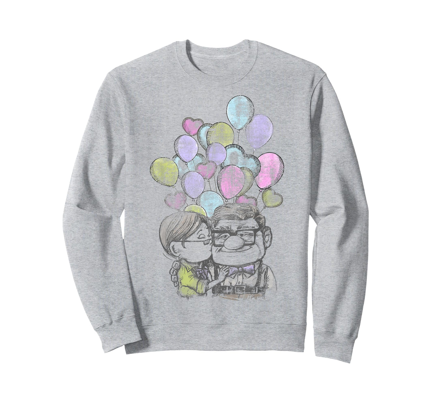 Disney Pixar Up Valentine's Day Carl and Ellie Heart Vintage T-Shirt