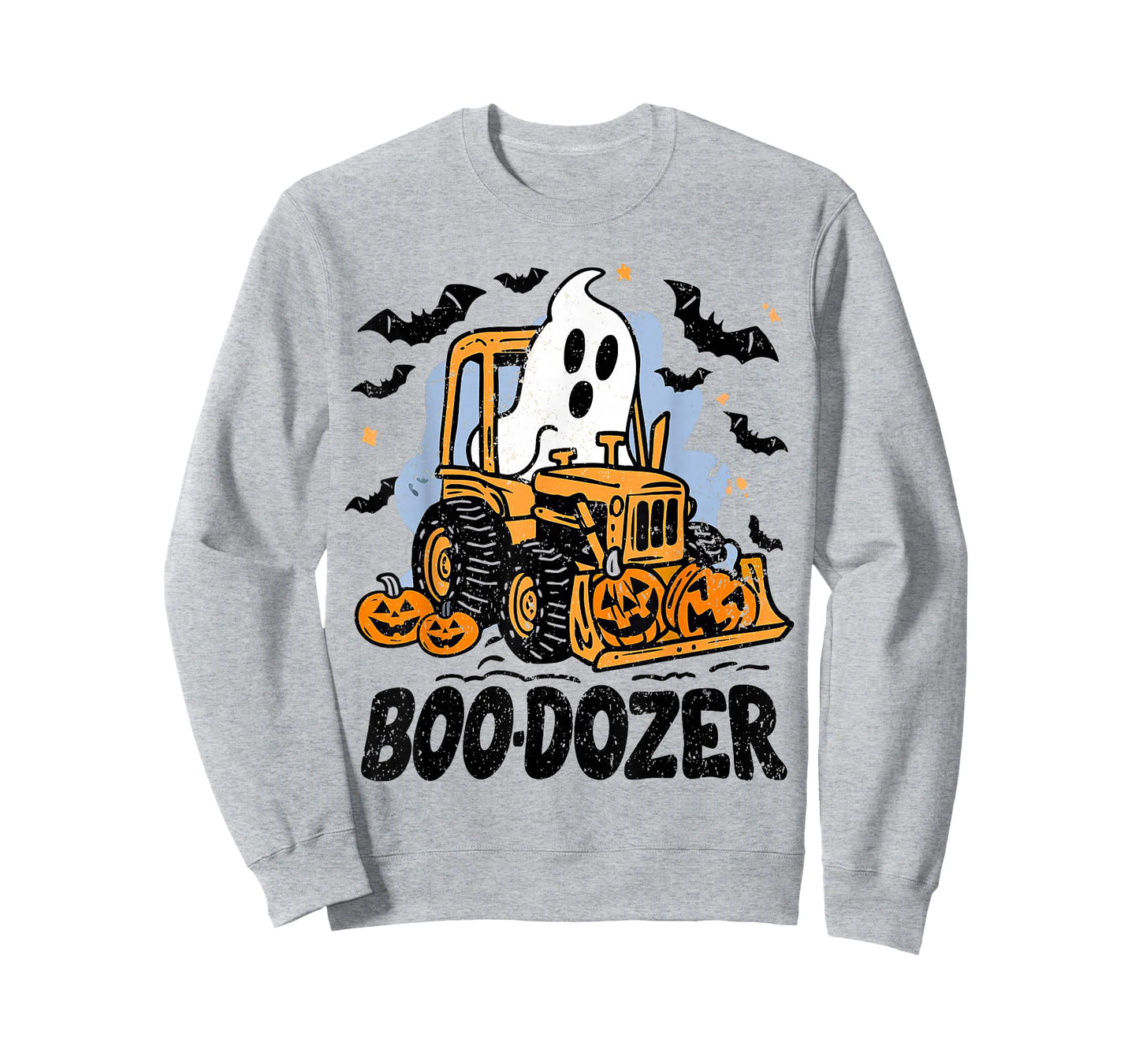 Bulldozer Halloween Boo Dozer Construction Truck Boy Kids T-Shirt