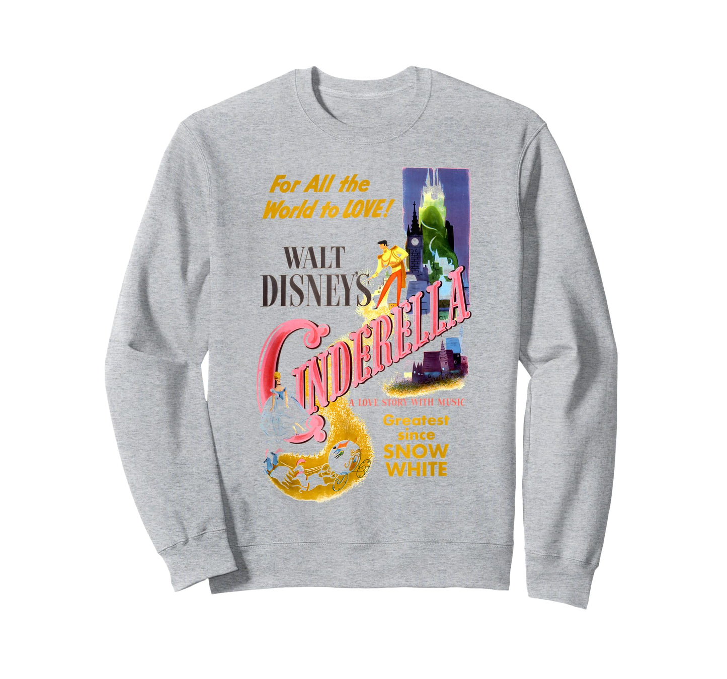 Disney Cinderella Vintage Movie Box Art Poster T-Shirt Small