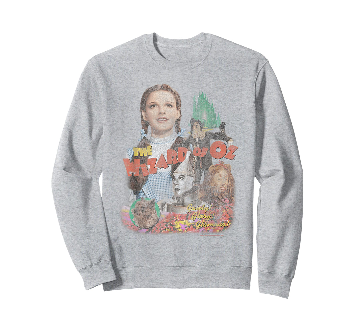 Wizard of Oz Vintage Distressed Film Poster with Cast Movie T-Shirt