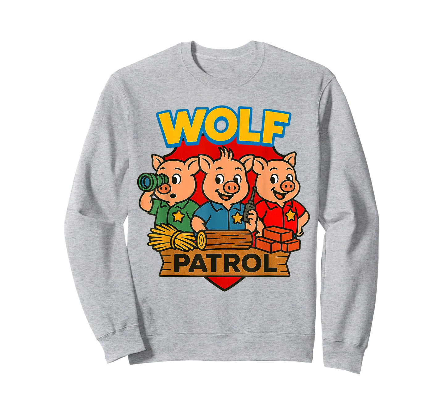 Three Little Pigs- Wolf Patrol, Cute and funny T-Shirt