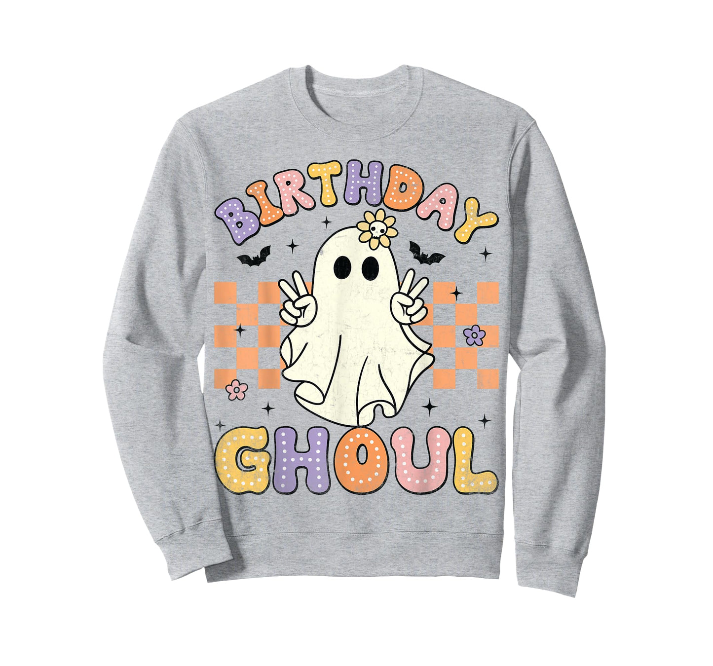 Birthday Ghoul Ghost Groovy Funny Halloween Birthday Party T-Shirt