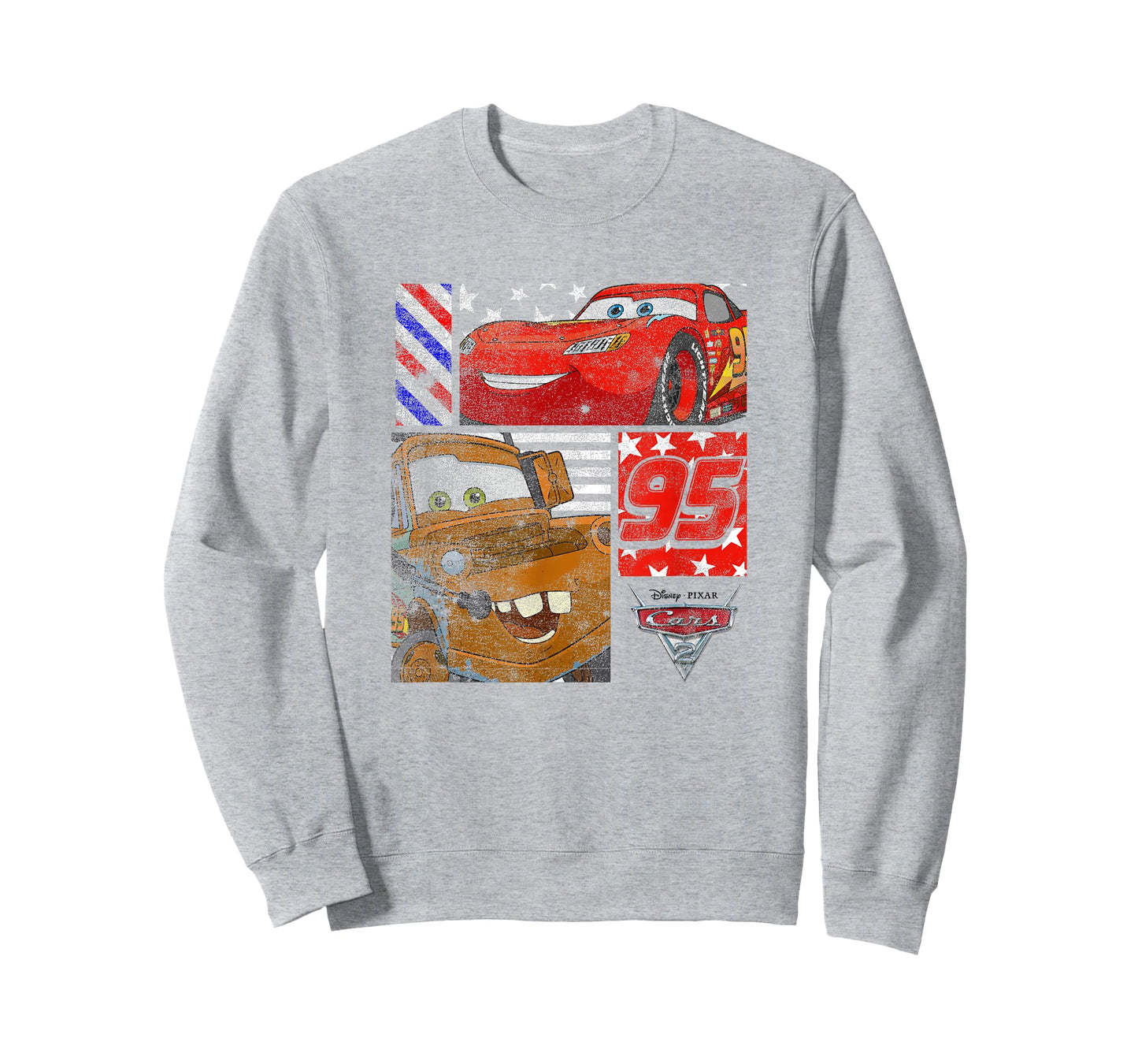 Disney Pixar Cars 2 Lightning & Mater Distressed Panels T-Shirt