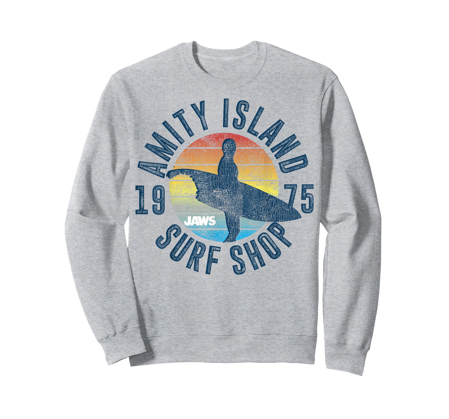 Jaws Amity Island Surf Shop 1975 Retro Logo T-Shirt