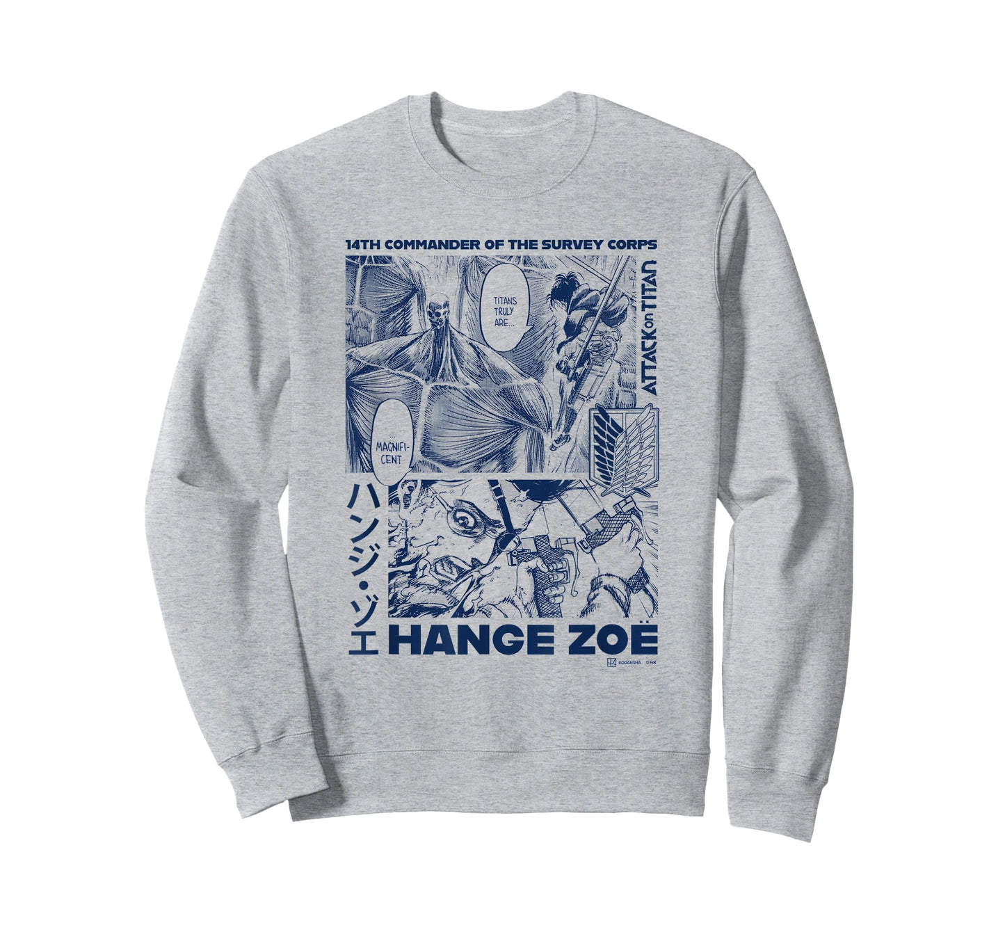 Attack on Titan Commander Hange Zoe Big Chest Manga Poster T-Shirt