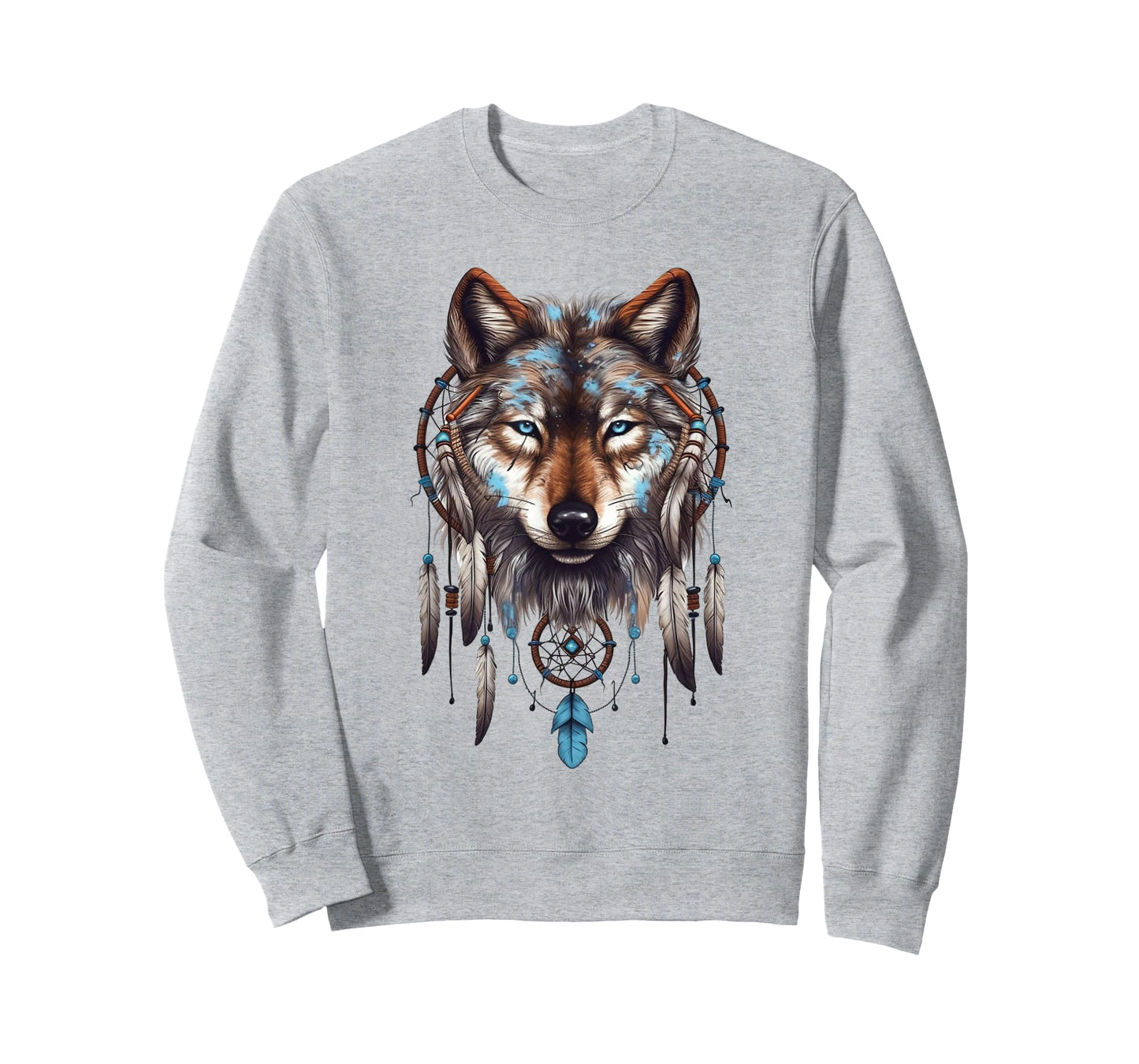 Native American Boho Dreamcatcher Tribe Wolf T-Shirt