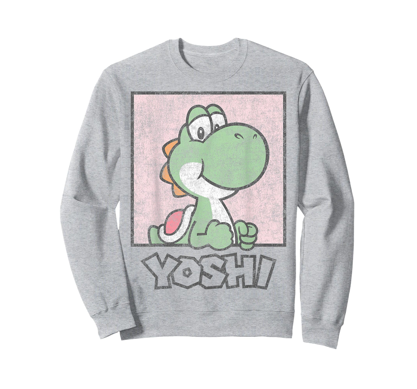 Super Mario Yoshi Simple Faded Pastel Pink Portrait T-Shirt