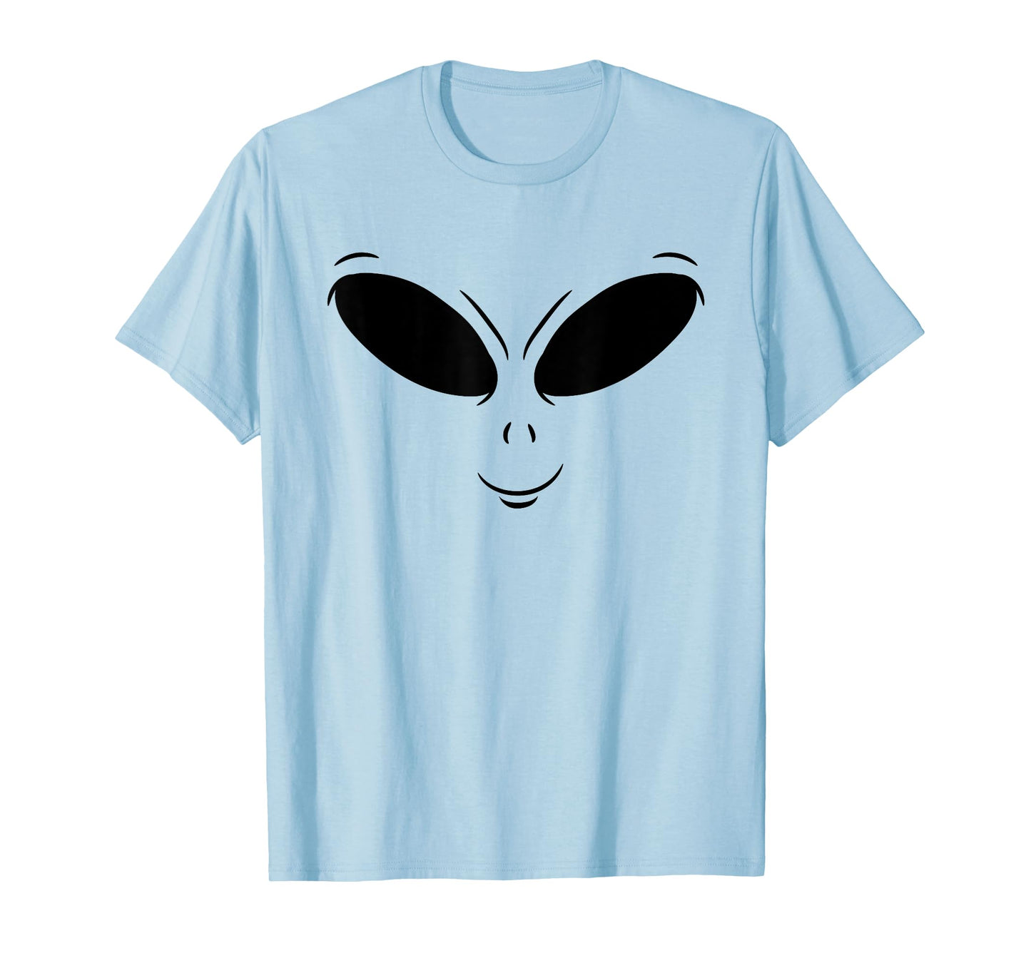 Green Alien Face Halloween Cosmic Galaxy Lazy DIY Costume T-Shirt