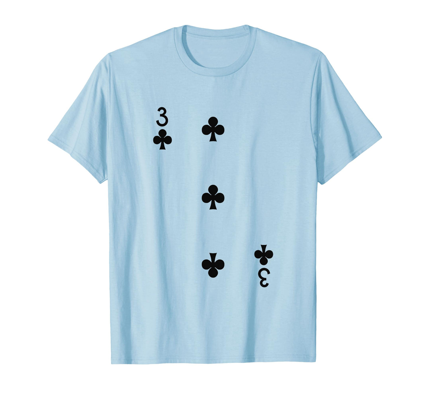 Three Of Clubs Deck Of Cards Group Costume Halloween Casino T-Shirt
