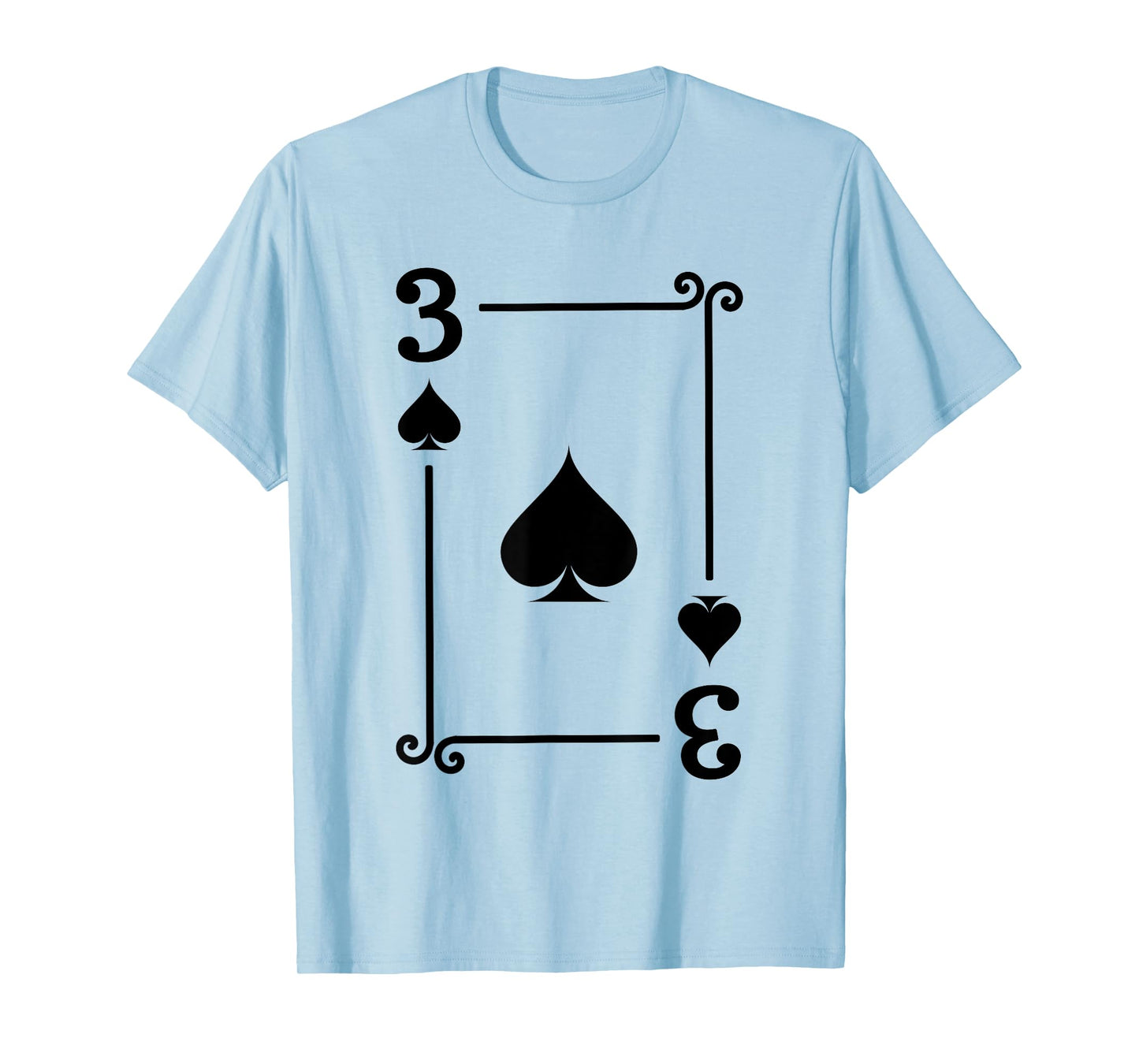 Playing Cards Costume - 3 Spades Card - Three Card T-Shirt