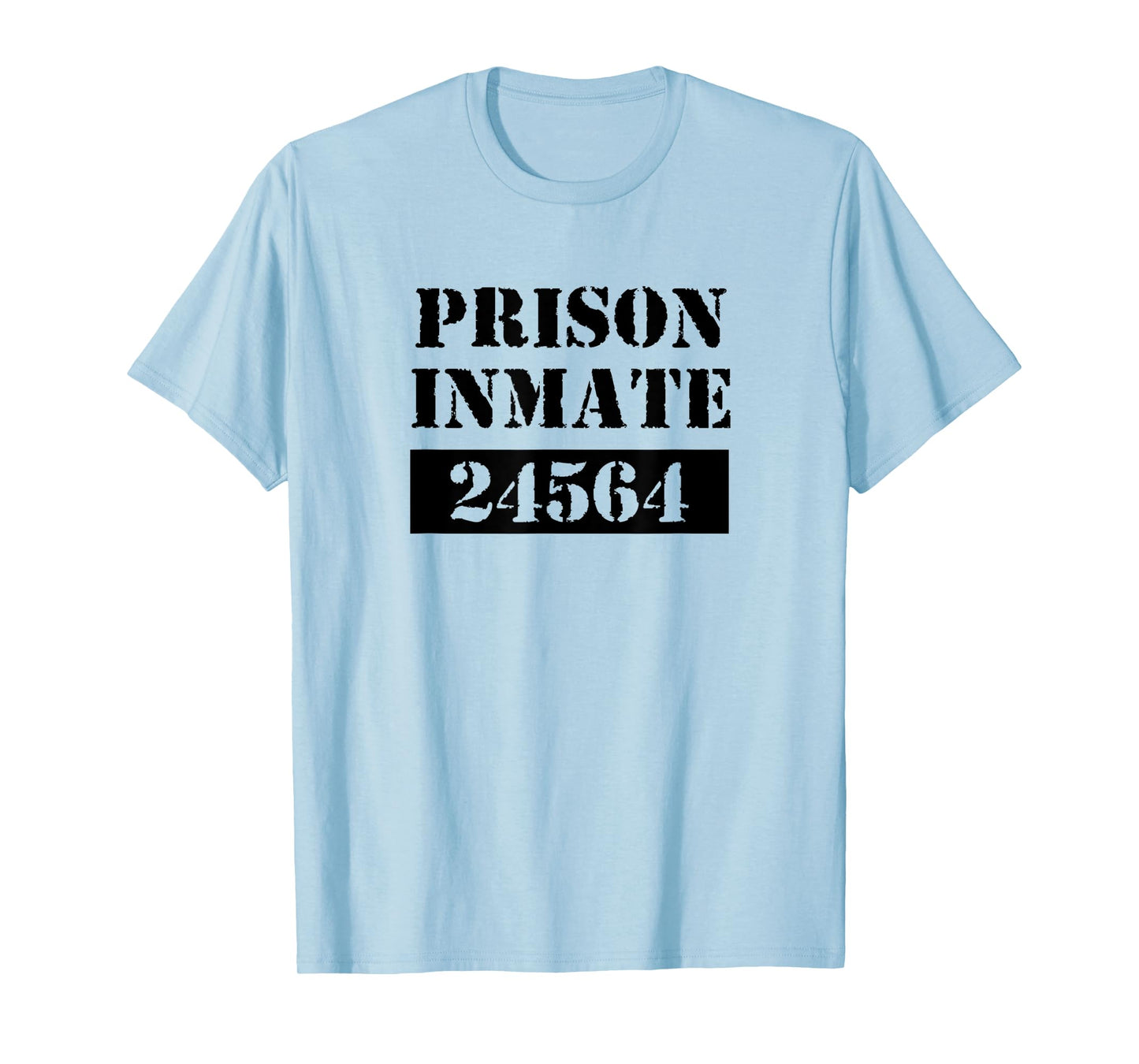 Prisoner Costume Orange Prison Uniform Halloween Jail Inmate T-Shirt