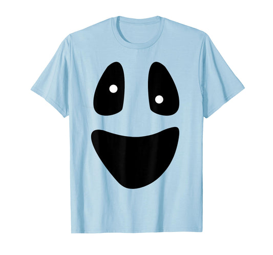 Ghost - Funny Scary Face Lazy Halloween Costume T-Shirt